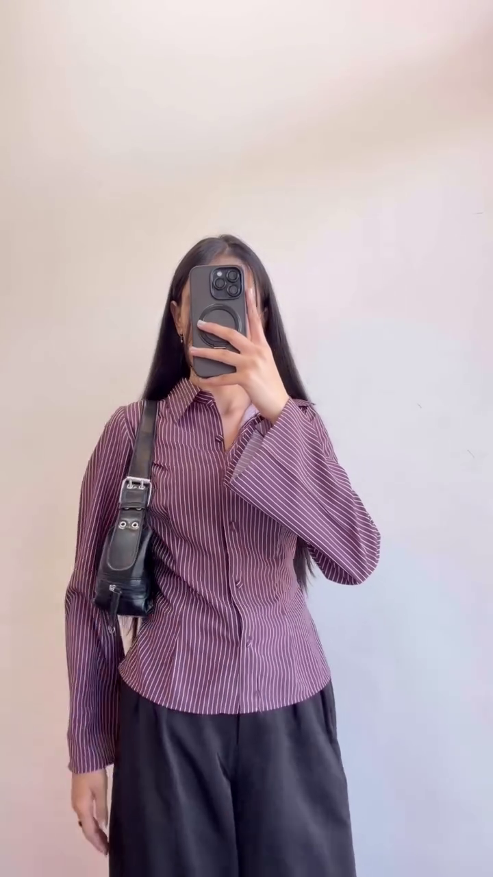 Elegant Blue Pinstripe Fitted Shirt