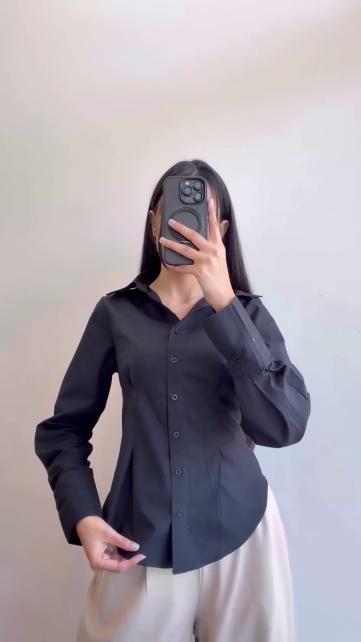 Elegant Blue Pinstripe Fitted Shirt