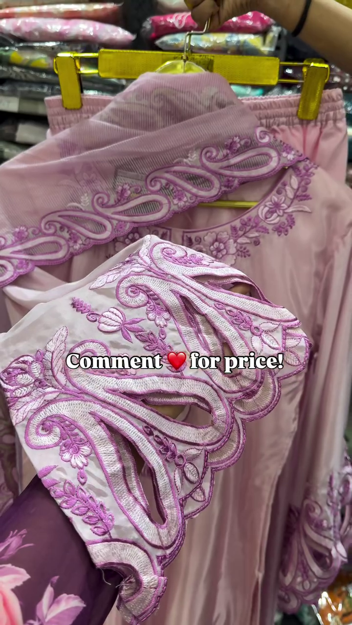 Elegant Cream Embroidered Suit Set with Dupatta