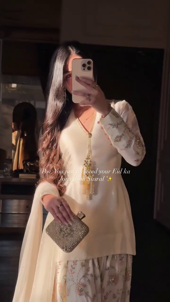 Elegant Ivory Festive Suit Set