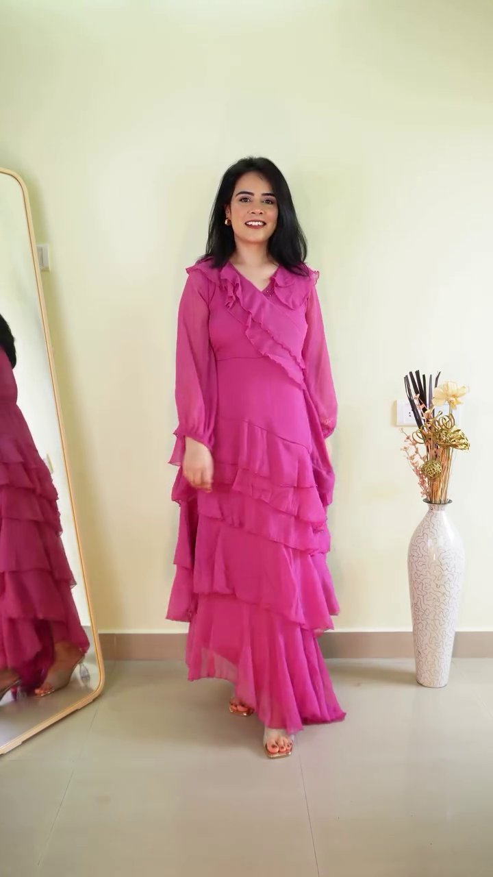 Brown Zebra Print Tiered Maxi Dress