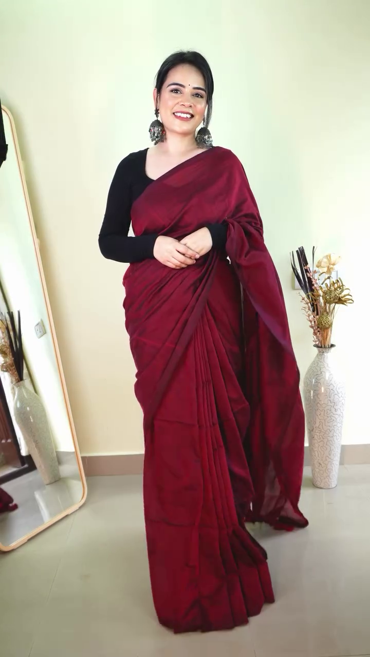 Classic Red Printed Saree