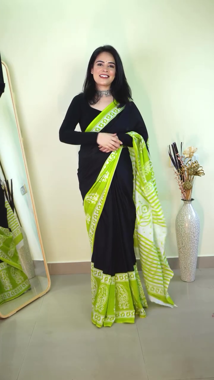 Classic Red Printed Saree