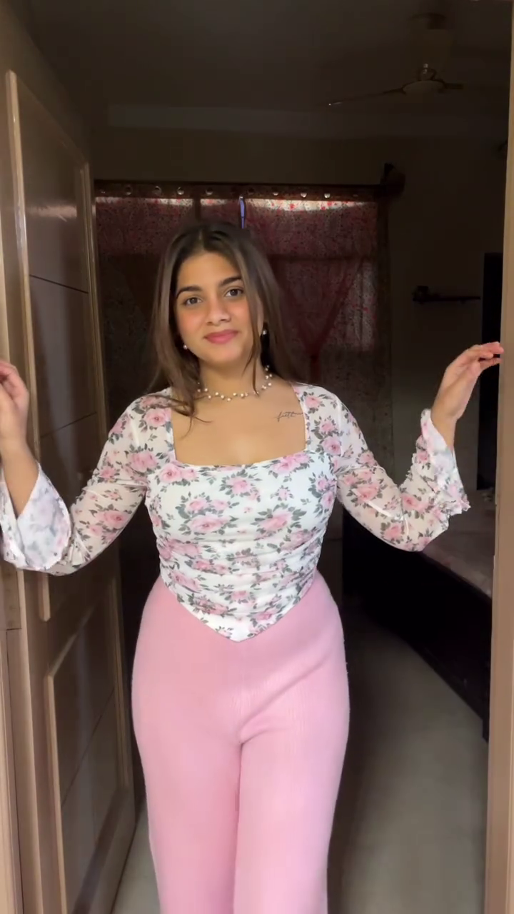 Teal Tie-Front Peplum Top