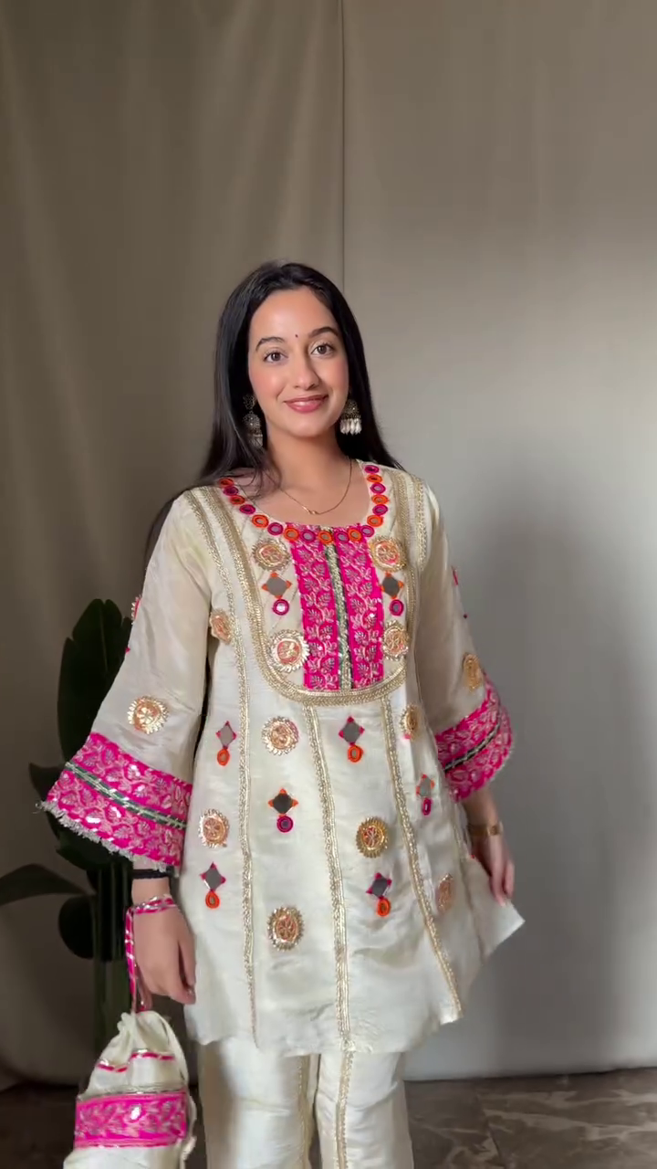 Lavender Embroidered Ethnic Suit