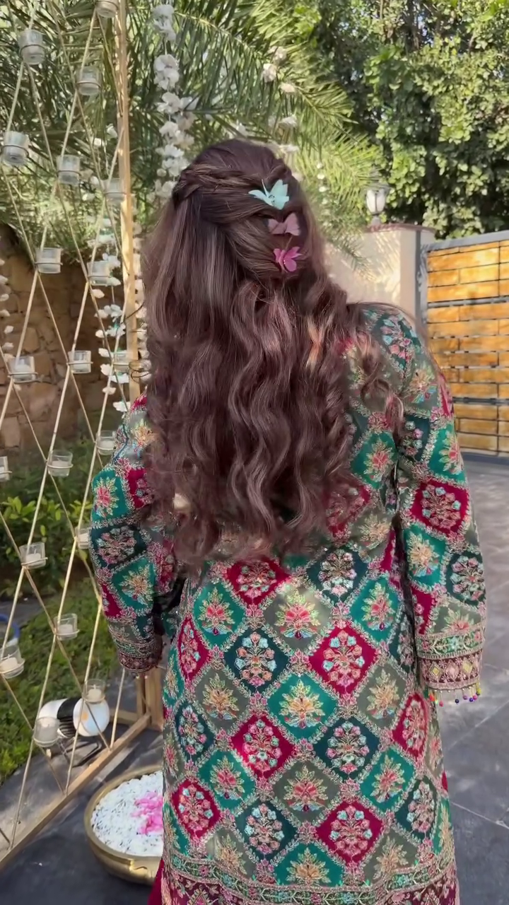 Green Ethnic Printed Flared Kurti