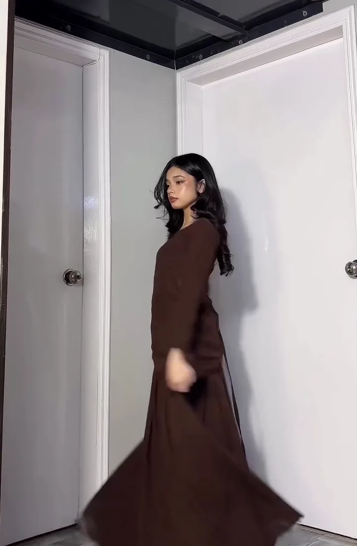 Elegant Chocolate Brown Asymmetrical Co-Ord Set