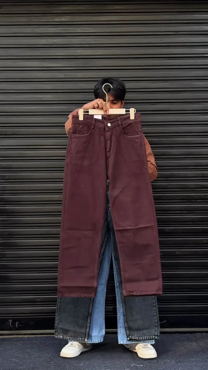 Classic Light Wash Wide-Leg Denim