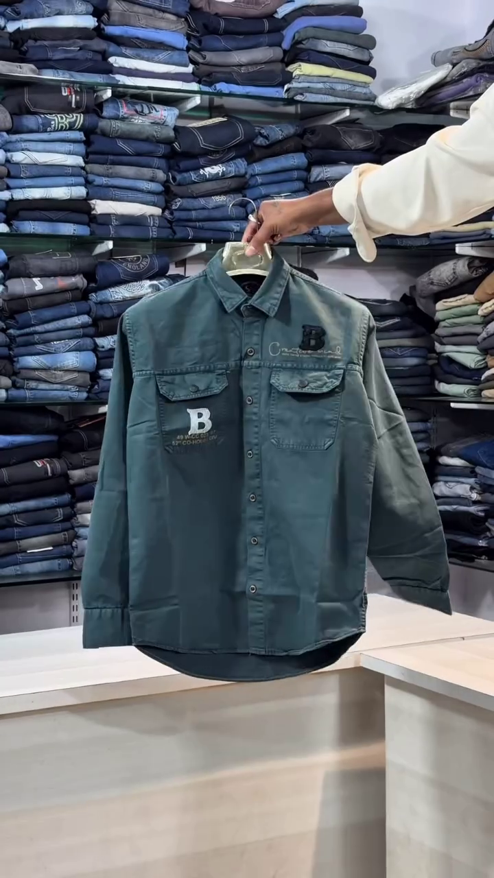 Classic Olive Green Utility Shirt