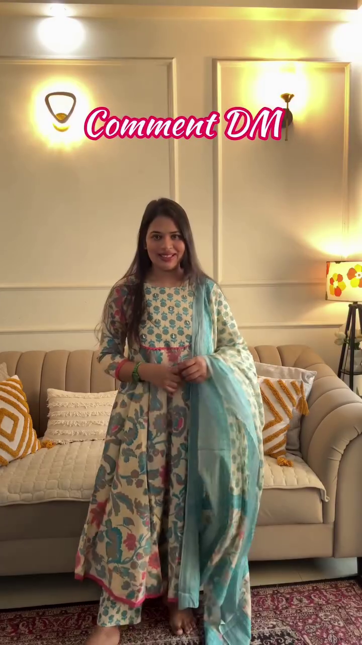 Pastel Floral Anarkali Set