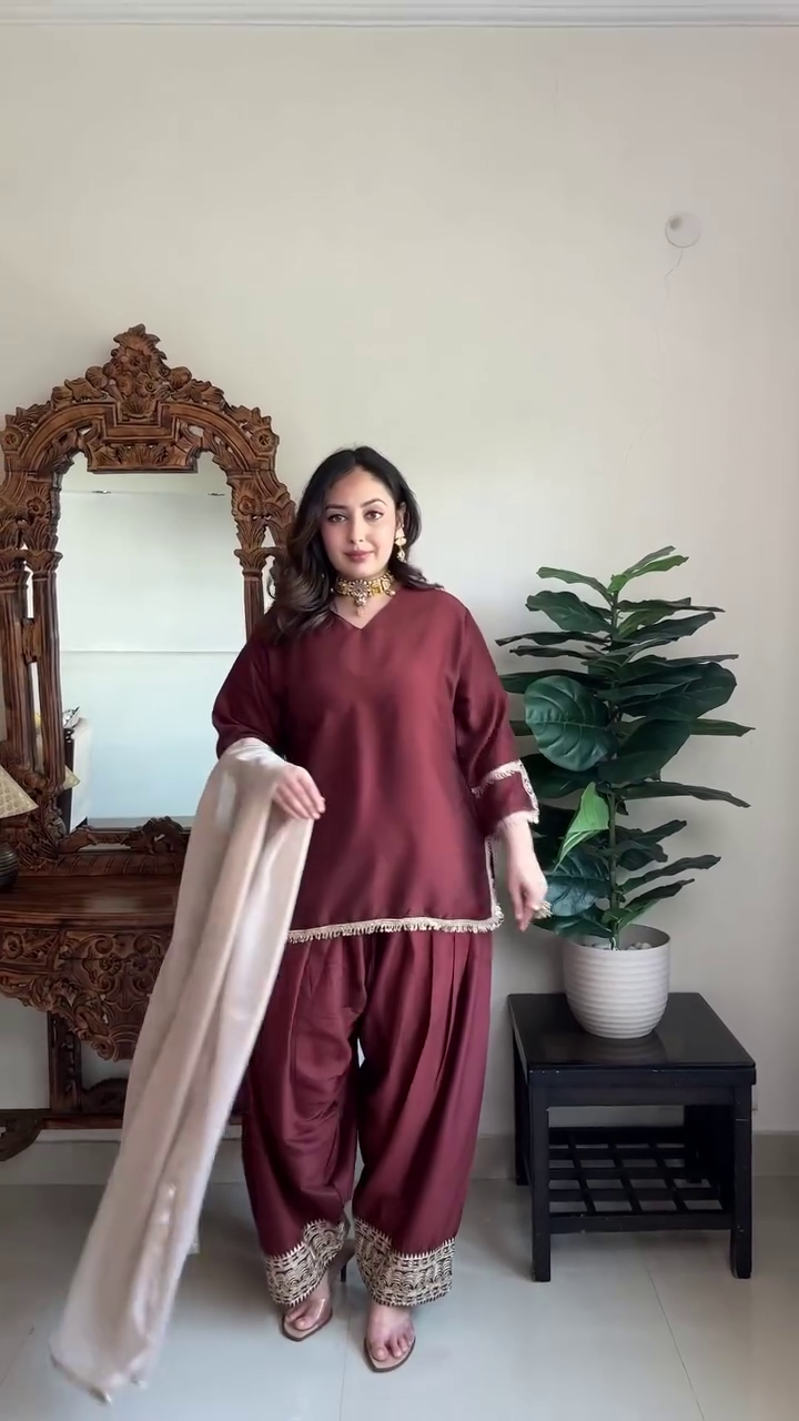 Sky Blue Kaftan Kurta Set