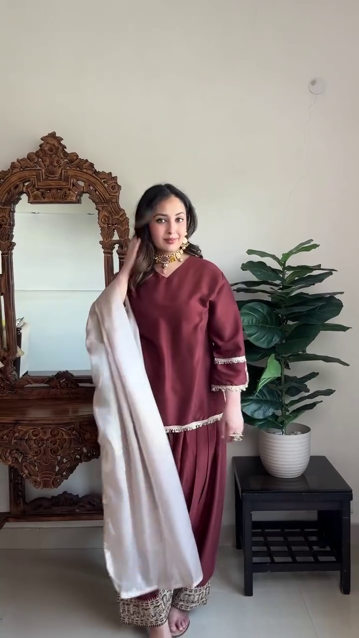 Sky Blue Kaftan Kurta Set