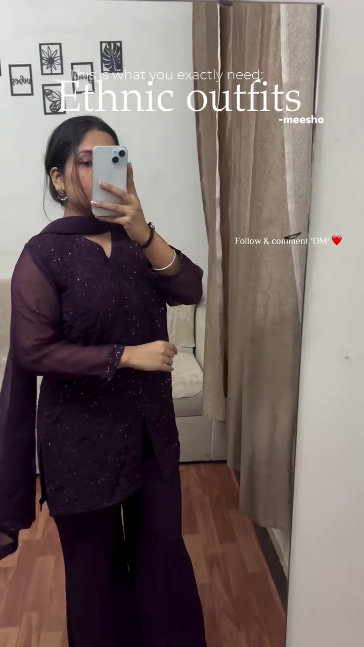 Golden Festive Sharara Set