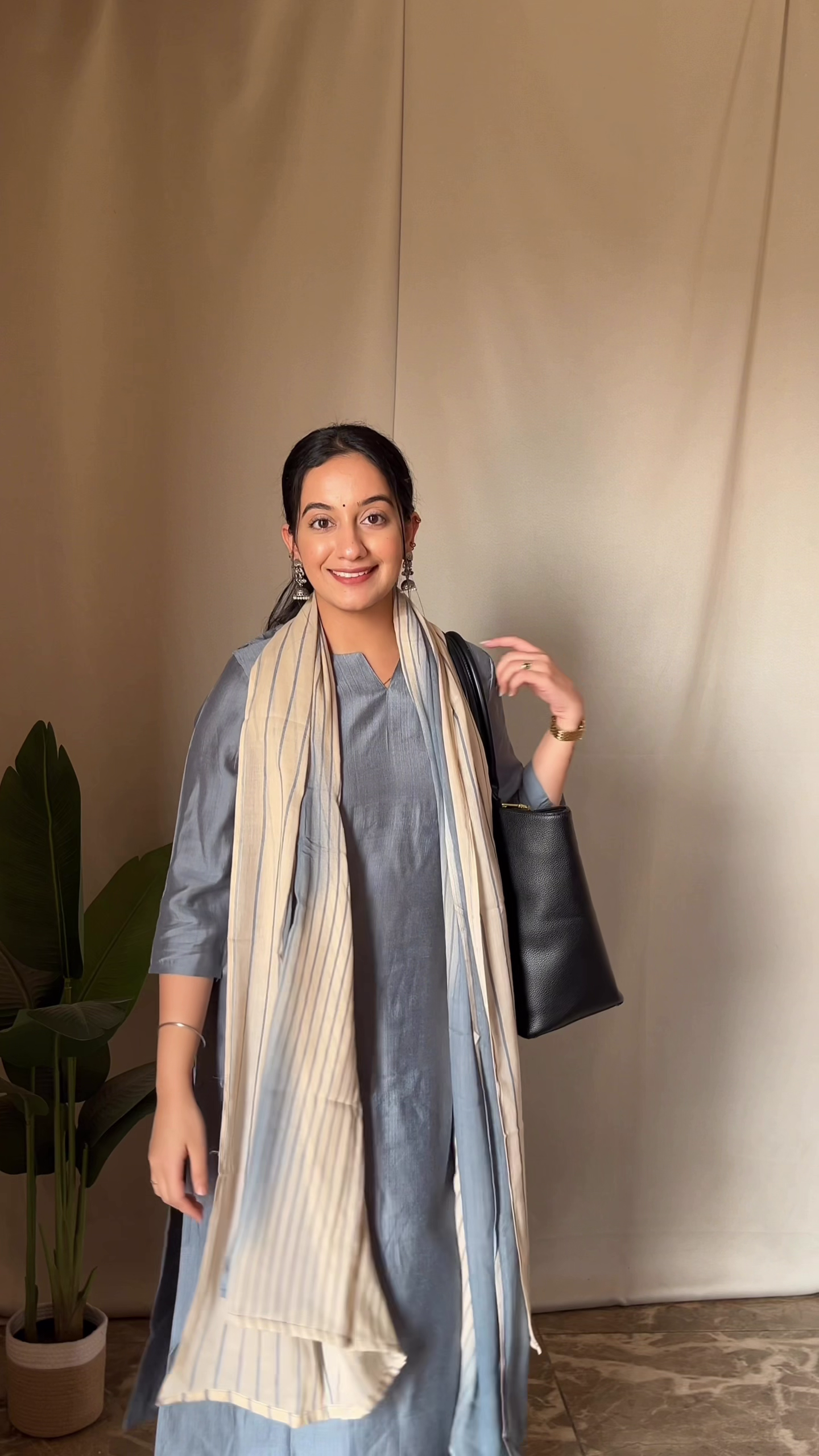 White Floral Printed Kurta Dress