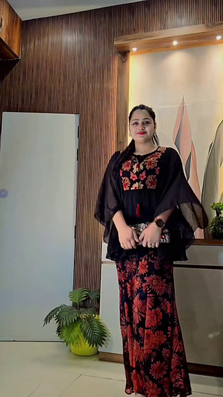 Black Floral Co-Ord Set