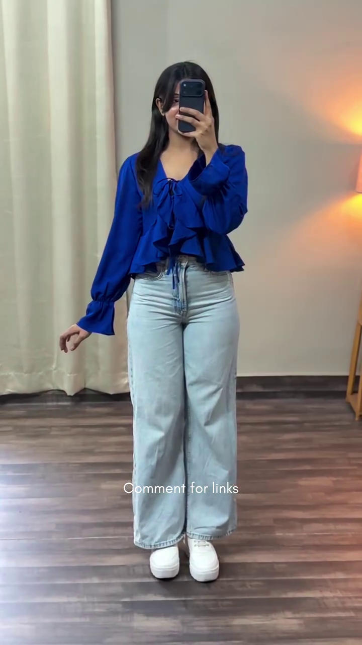 Blue Utility Cargo Jeans