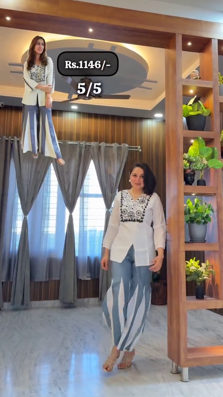 Ivory Indigo Fusion Co-ord