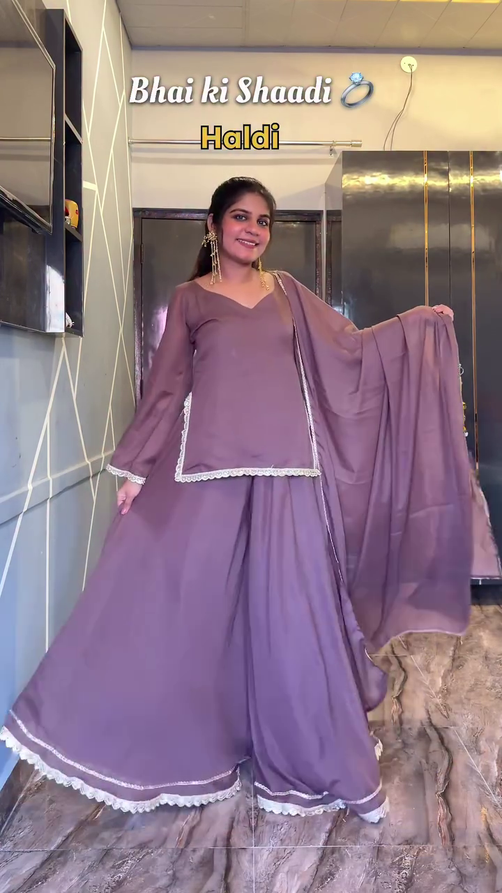 Lavender Haldi Flare Set