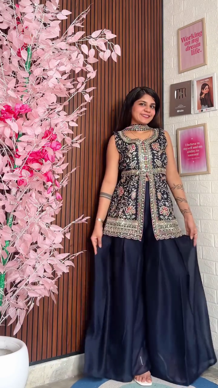 Emerald Glow Sharara Set