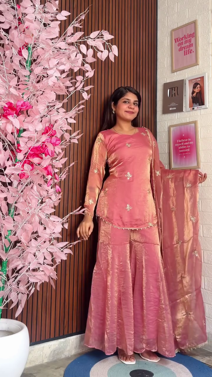 Emerald Glow Sharara Set