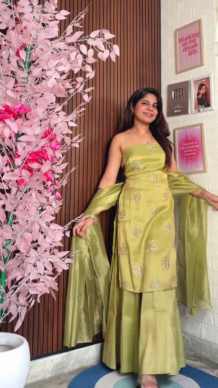 Emerald Glow Sharara Set