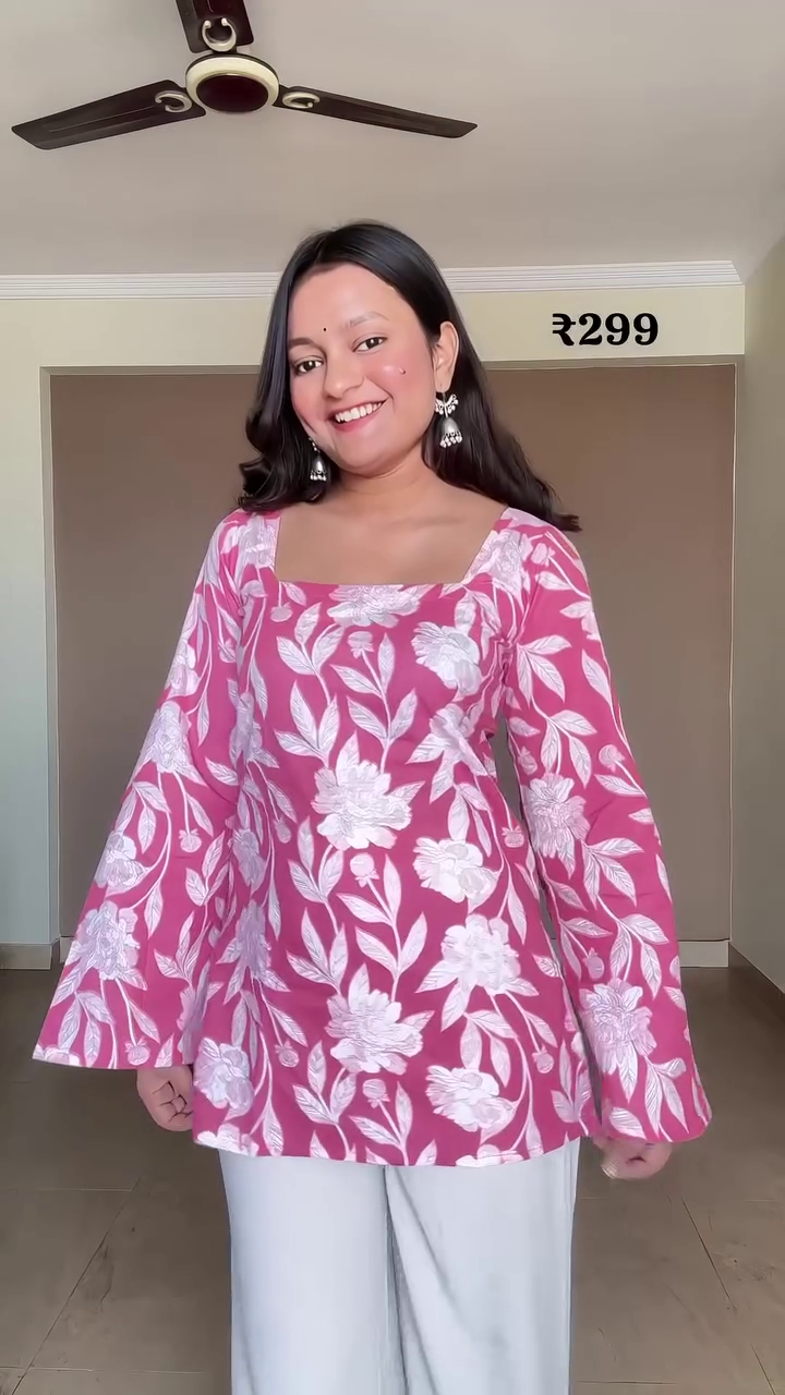 Crimson Ethnic Flare Dress