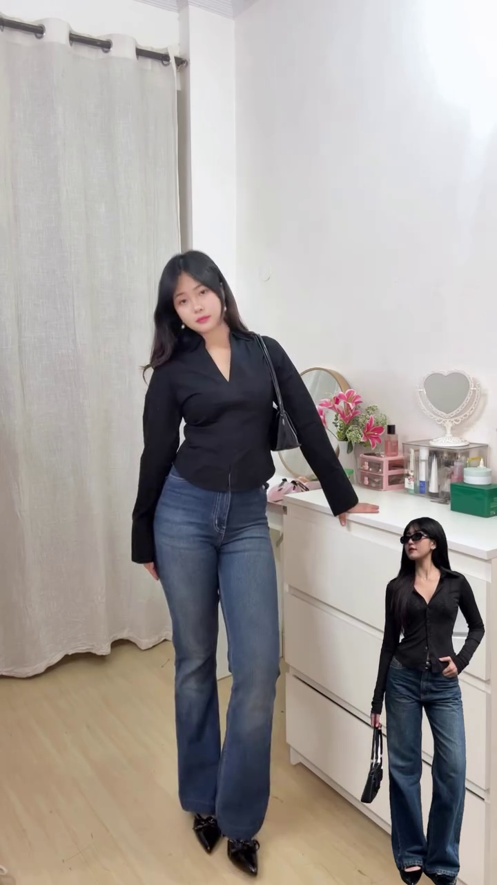 Classic Black Denim Look