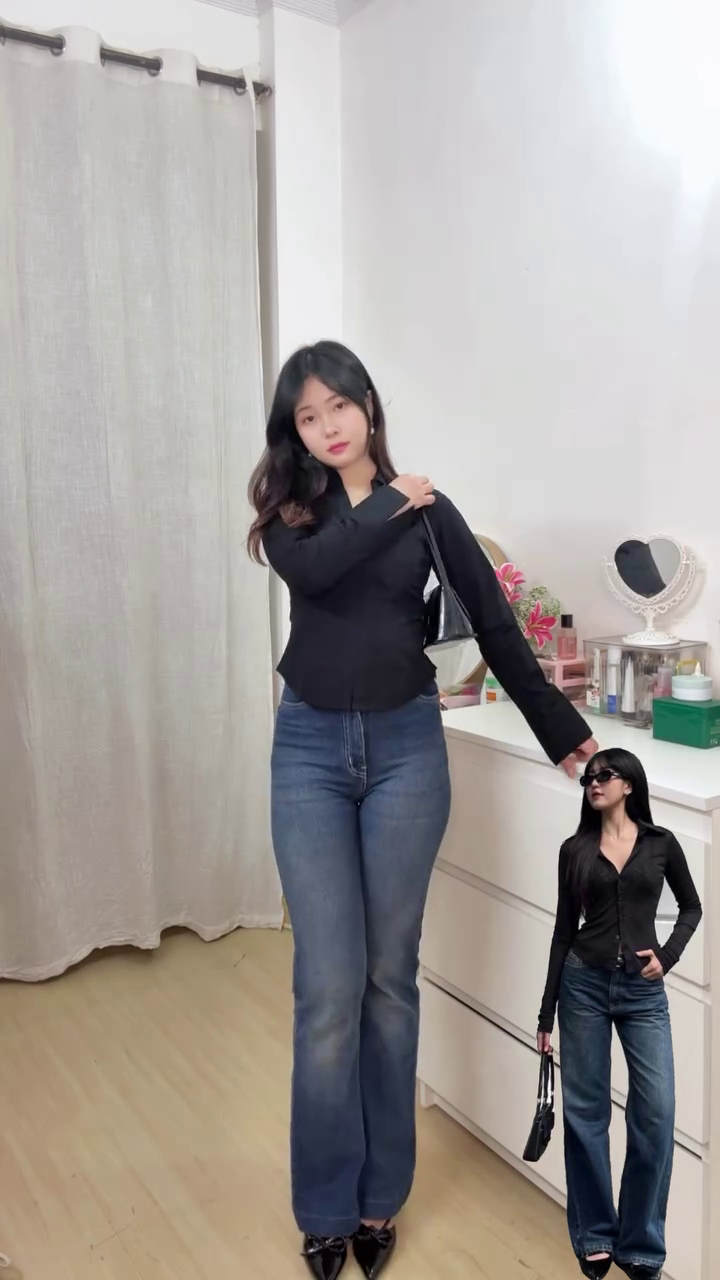 Classic Black Denim Look