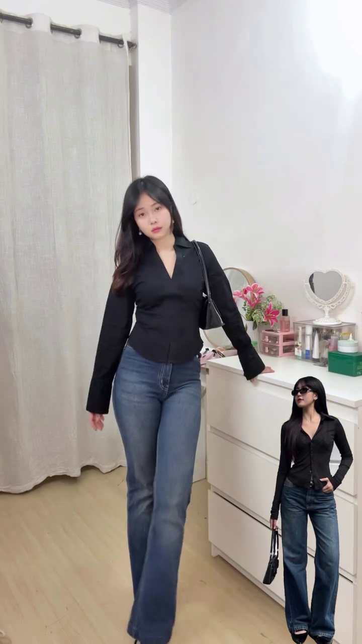 Classic Black Denim Look