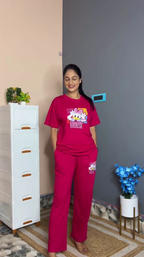1019 (3) Purple Lounge Wear Set