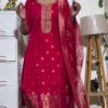 Yellow Festive Kurta Set with Dupatta