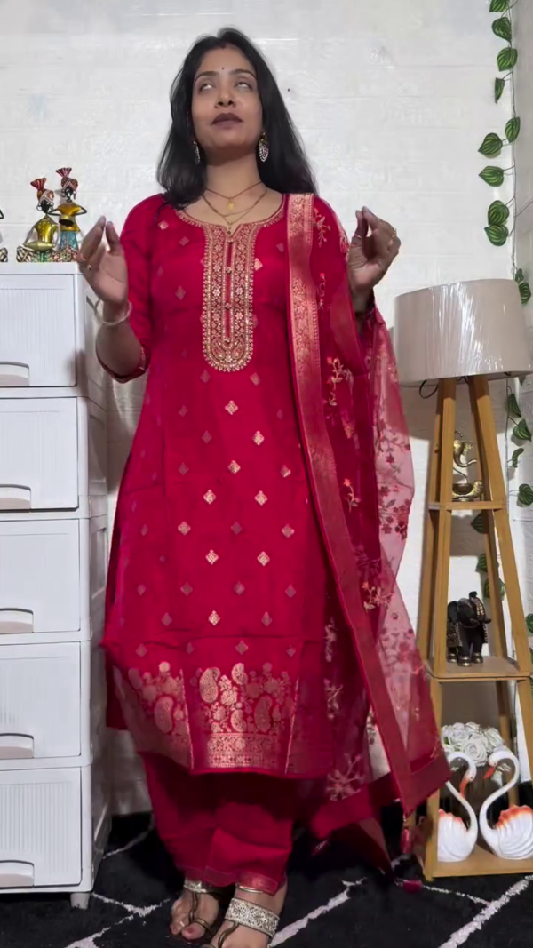 Yellow Festive Kurta Set with Dupatta