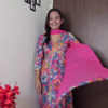 1046 (2) Dusty Rose Embroidered Kurta Set