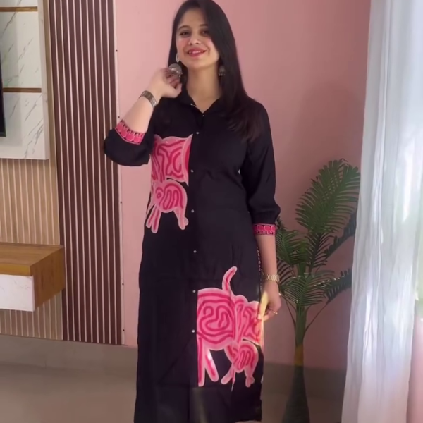 1059 (5) Blue Printed Kurta Set