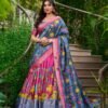 Captivating Pink Kalamkari Ensemble South Indian Elegance