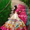 White Dola Silk Lehenga Choli Set with Kalamkari Print and Zari Weaving