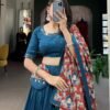 1697FRZCLO.jpg Firozi Color Plain With Gota Patti Cotton Garba Collection by Suratikart