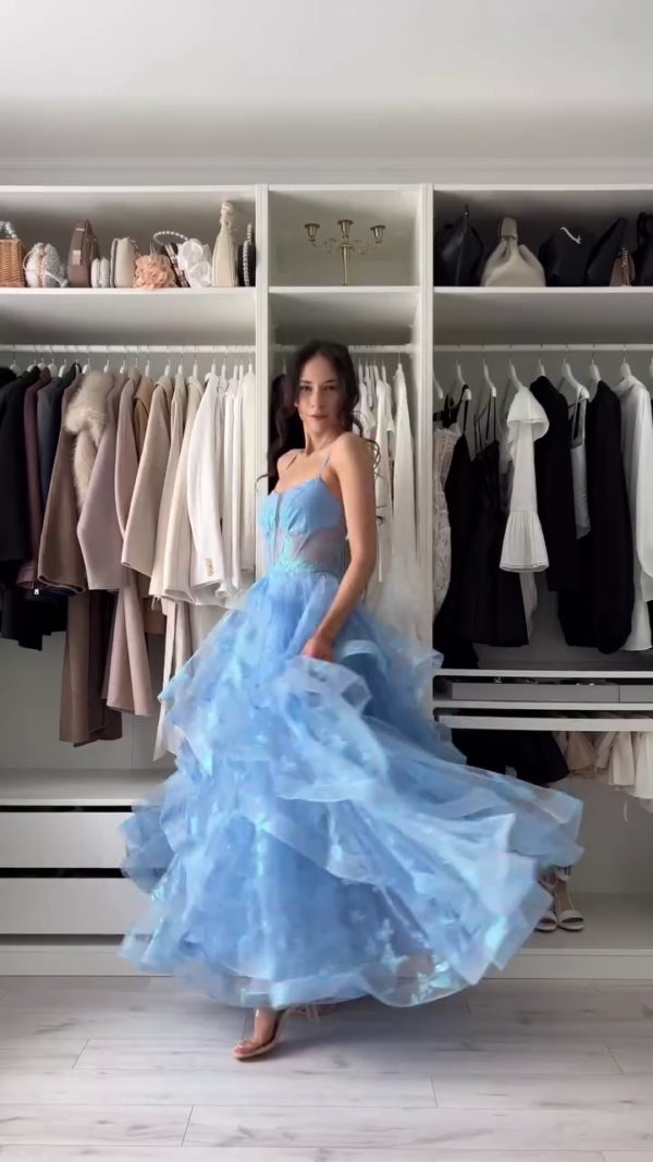 Hot Pink Beaded Tulle Prom Dress – Glamorous Princess Party Look