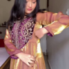 Royal Golden & Purple Velvet Ensemble with Paisley Embroidery
