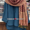 34 (2) Elegant Maroon Co-Ord Set with Heavy Kashmiri Pashmina Shawl