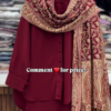 34 (6) Elegant Maroon Co-Ord Set with Heavy Kashmiri Pashmina Shawl