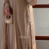 Elegant Beige Embroidered Party Wear Suit