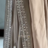 Elegant Beige Embroidered Party Wear Suit