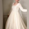 6116_5.jpg Off White Lucknowi Special Readymade Anarkali Suit Set