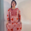 932 (2) Orange Printed Kurta Set