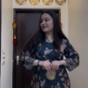 Dark Floral Short Kurti with Pants