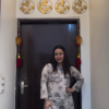 Dark Floral Short Kurti with Pants