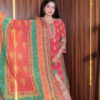 957 (2) Red Silk Ethnic Suit Set with Dupatta