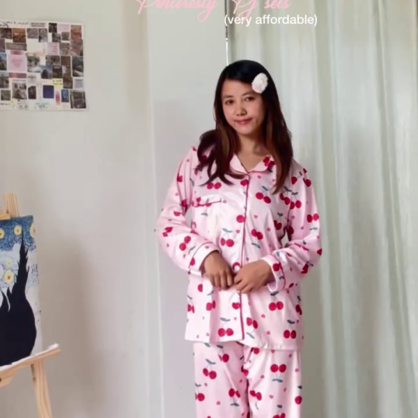 Purple Checkered Night Suit