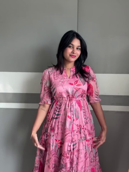 Magenta Silk Kurta Set with Dupatta